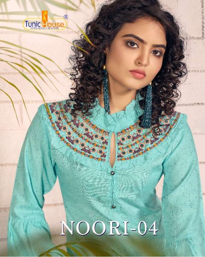 TUNIC HOUSE PRESENTS NOORI VOL 4 RAYON TWO TONE EMBROIDERY WHOLESALE TOPS